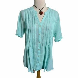 Hastings‎ & Smith M peasant style cotton short sleeve top